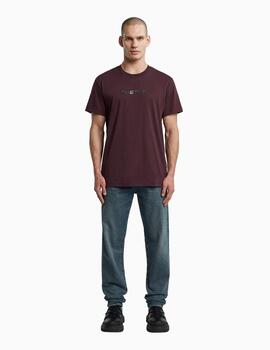 CAMISETA G-STAR GEL PRINT GRANATE