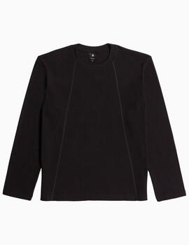 CAMISETA G-STARTWEETER A LINE MANGA LARGA NEGRO