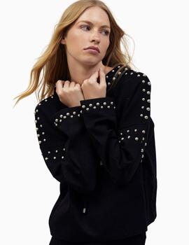 SUDADERA BSB DE PUNTO TACHAS NEGRO