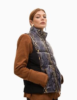 CHALECO LOLA CSDM ACOLCHADO SNAKE NEGRO