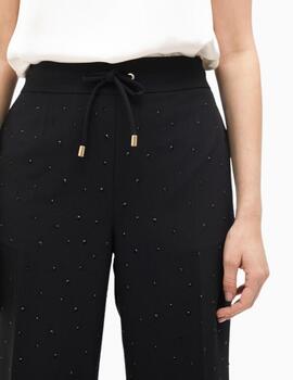 PANTALÓN LOLA CSDM BY MAITE RECTO CON STRASS NEGRO