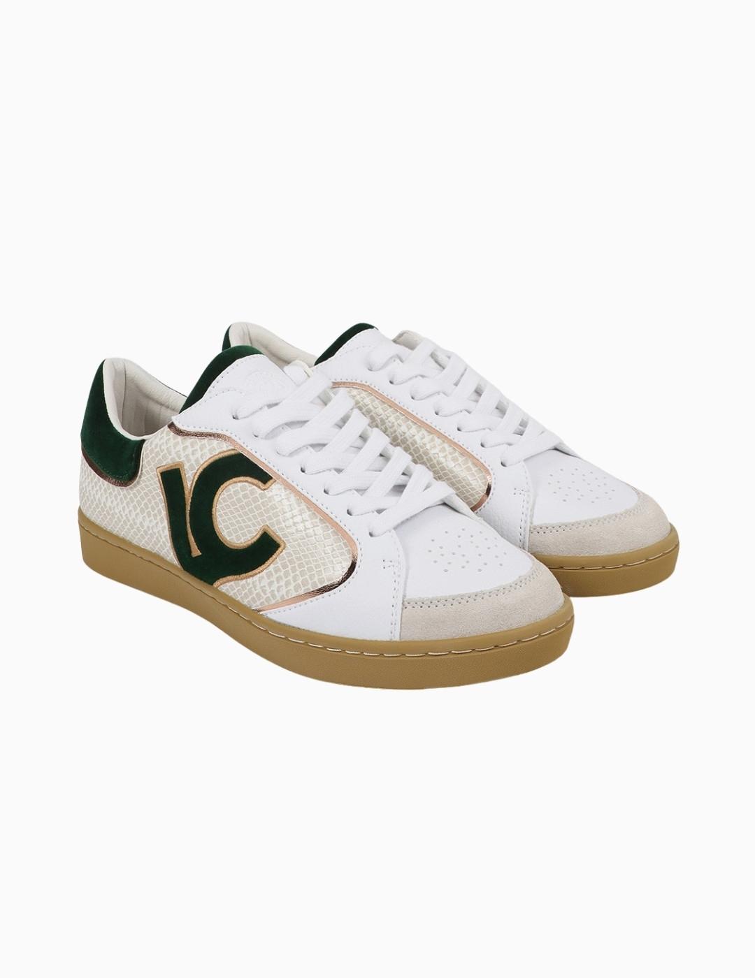 ZAPATILLAS LOLA CSDM DETALLE SERPIENTE Y PIEL VERD
