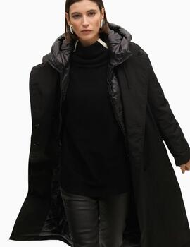 TRENCH  LOLA CSDM LARGO PLUMA LIGERO NEGRO