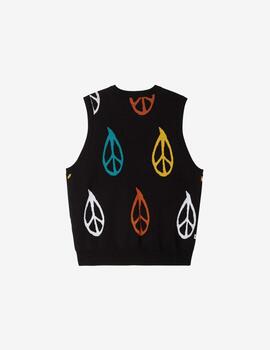 Chaleco Obey Peaced Sweater Vest  Black  Multi