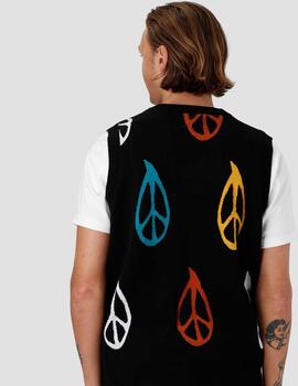 Chaleco Obey Peaced Sweater Vest  Black  Multi