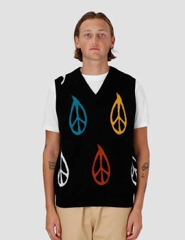 Chaleco Obey Peaced Sweater Vest  Black  Multi