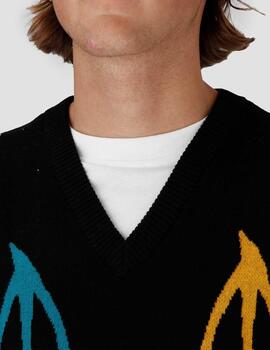 Chaleco Obey Peaced Sweater Vest  Black  Multi