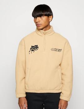 Chaqueta Obey Pulp Mock Neck Pullover Oat Milk