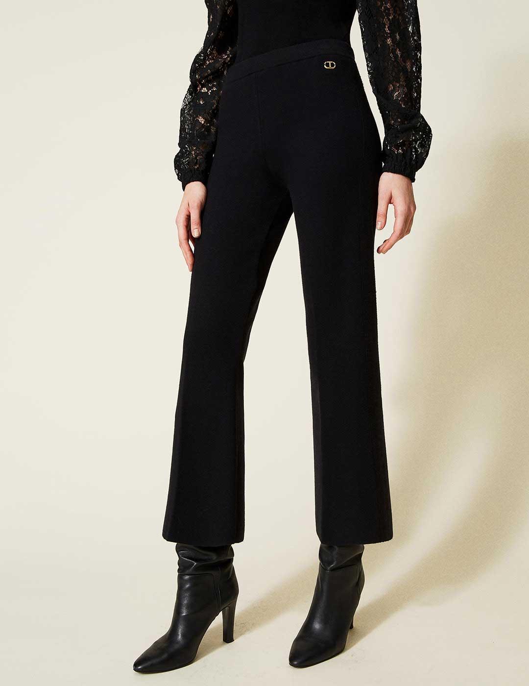 Pantalón Twinset punto negro