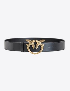 Cinturón Pinko love berry simply h4 belt black golden