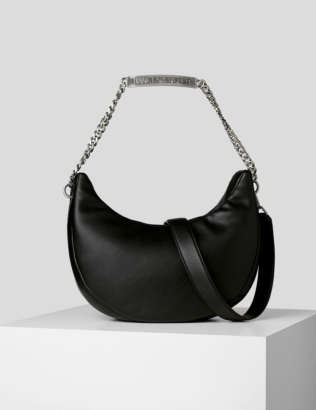 Bolso Karl Lagerfeld md half moon negro