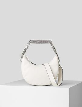 Bolso Karl Lagerfeld md half moon blanco