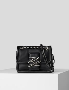 Bolso Karl Lagerfeld autograph soft lea sb negro