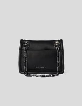 Bolso Karl Lagerfeld autograph soft lea sb negro