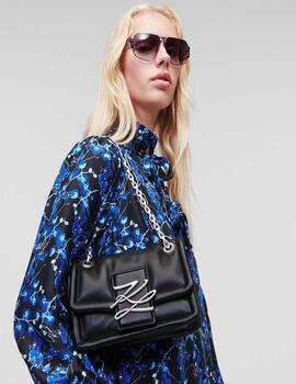 Bolso Karl Lagerfeld autograph soft lea sb negro