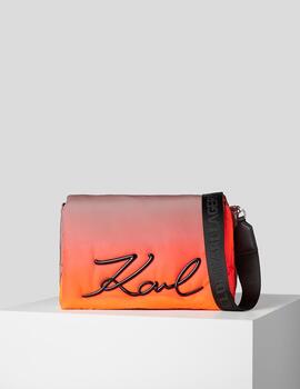 Bolso Karl Lagerfeld signature soft lg naranja