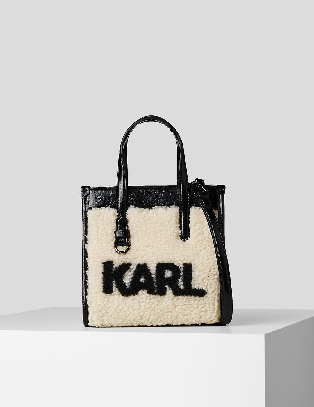 Bolso Karl Lagerfeld skuare sm tote shearling