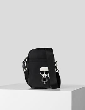 Bolso Karl Lagerfeld ikonik nilon crossbody negro