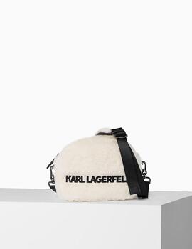 Bolso Karl Lagerfeld shearling cb blanco