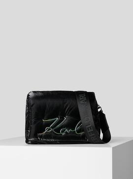 Bolso Karl Lagerfeld signature soft md negro
