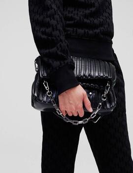 Bolso Karl Lagerfeld asa corta y cadena negro