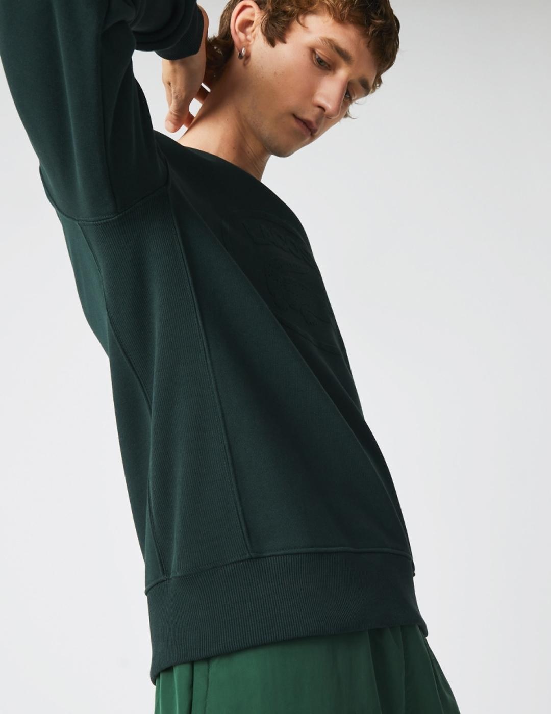 Camiseta de hombre Lacoste relaxed fit en algodón con detalles de la marca  a tono