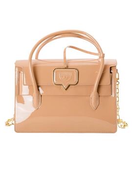 Bolso Chiara Ferragni Eyetag nude charol