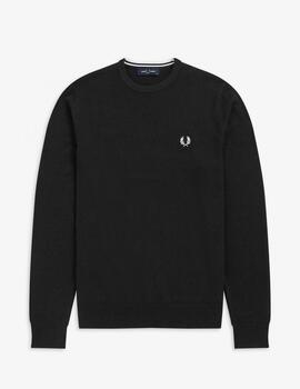 Jersey  Fred Perry cuello redondo clásico negro