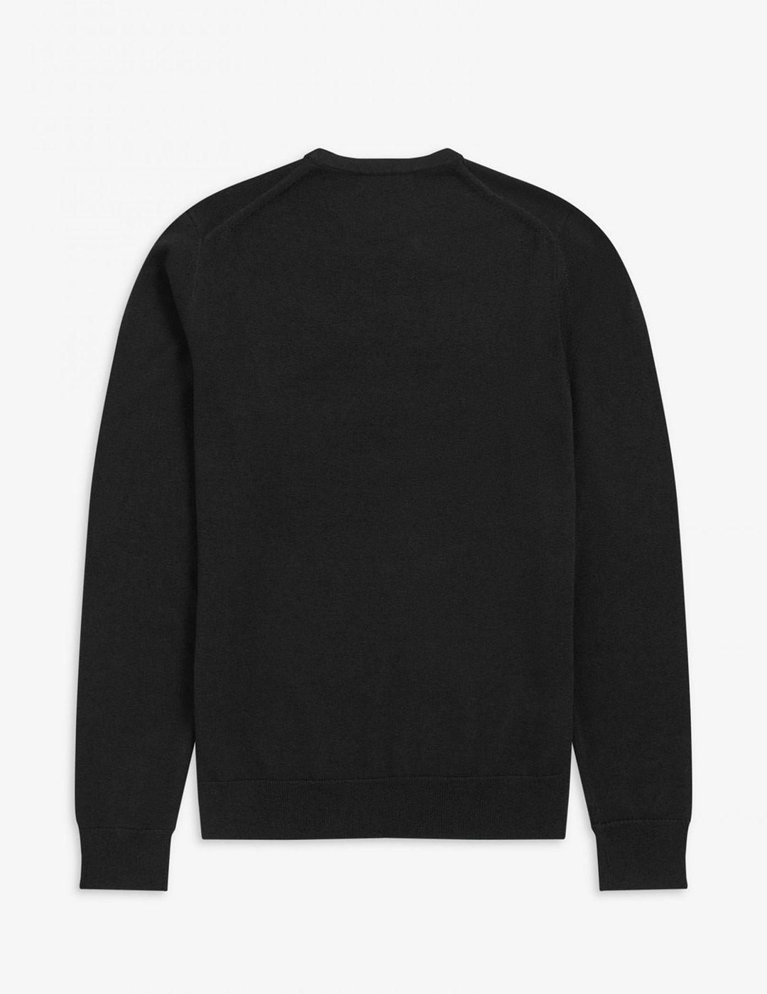 Jersey  Fred Perry cuello redondo clásico negro