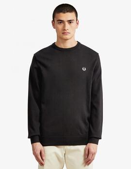 Jersey  Fred Perry cuello redondo clásico negro