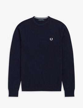 Jersey  Fred Perry cuello redondo clásico azul