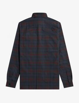 Camisa Fred Perry de cuadros escoceses azul oscuro