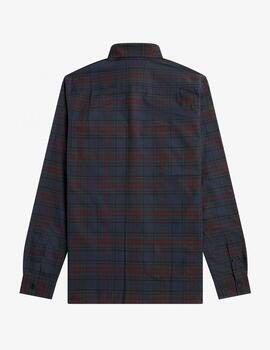 Camisa Fred Perry de cuadros escoceses azul oscuro