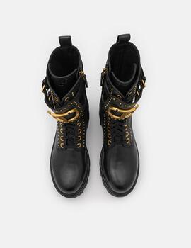 Botas Twinset  militares de piel con remaches NG