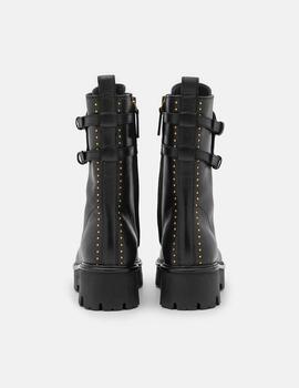 Botas Twinset  militares de piel con remaches NG