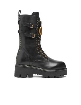 Botas Twinset  militares de piel con remaches NG