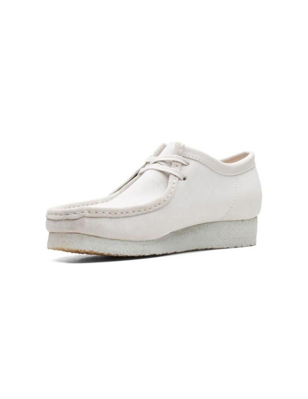 Zapato Clarks Wallabee White Nubuck