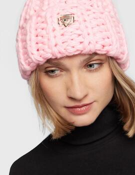 Gorro Chiara Ferragni de punto grueso Eyelike rosa