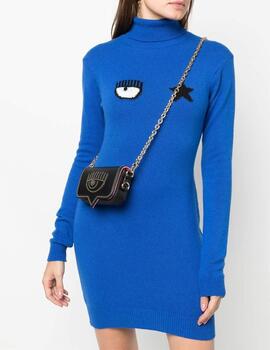 Vestido  Chiara Ferragni de punto azul Eye Star