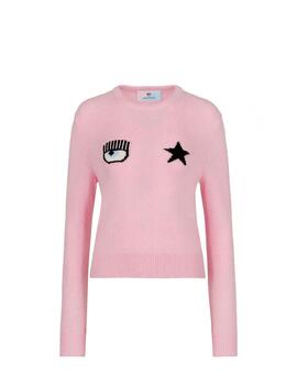 Jersey Chiara Ferragni Eyestar de punto rosa