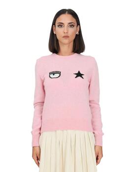 Jersey Chiara Ferragni Eyestar de punto rosa