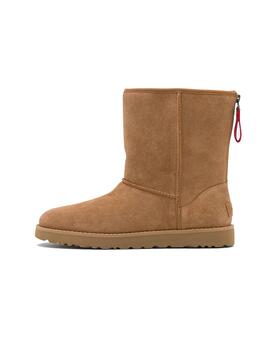 Botas UGG Classic Short Logo Zip Chestnut