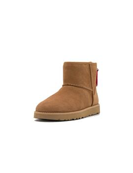 Botas UGG Classic Mini Logo Zip Chestnut