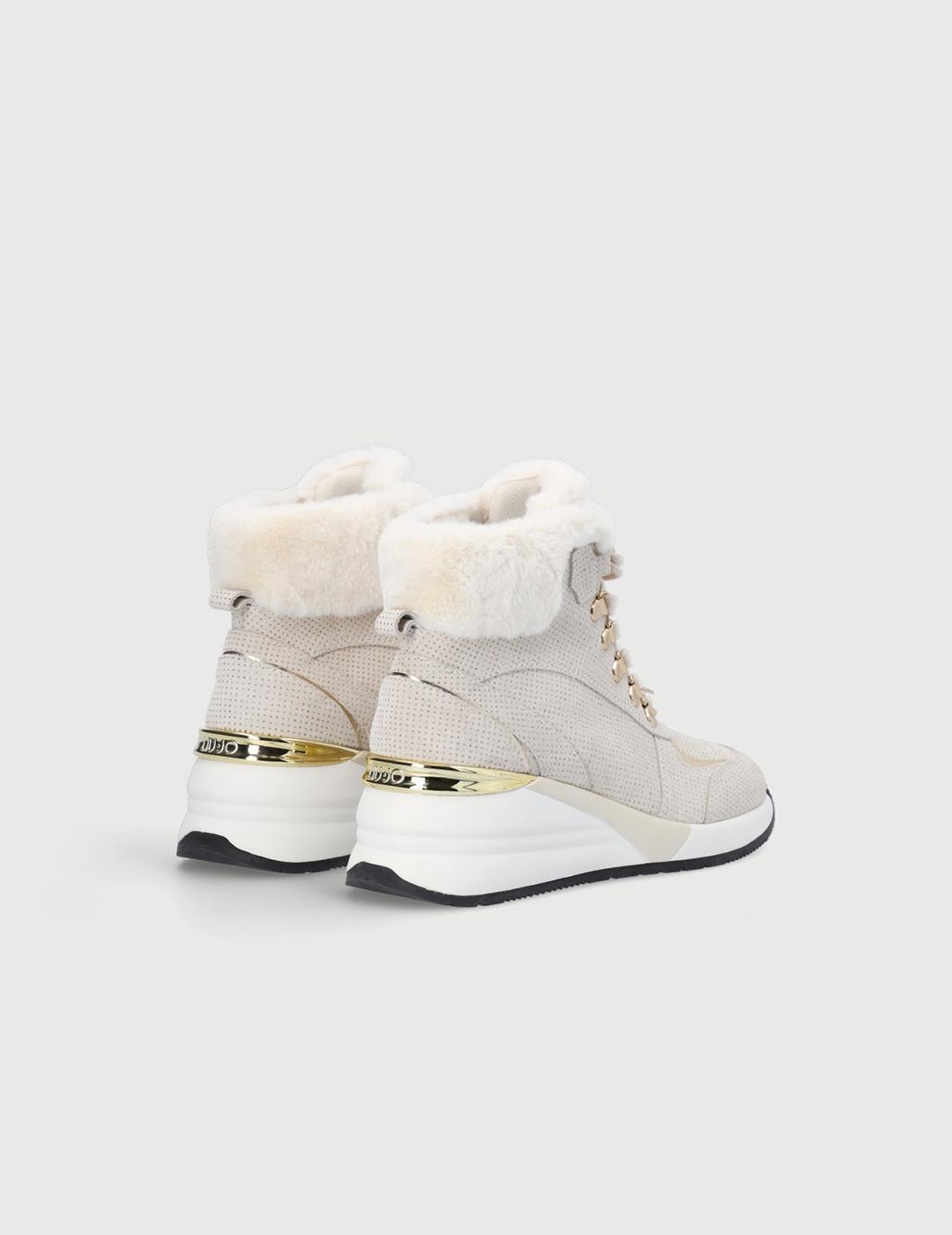 Zapatillas Liu.Jo Mid Piel Beige