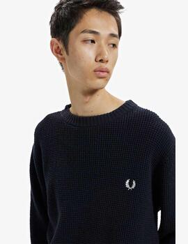 Jersey Fred Perry de Lana de Borrego con Textura