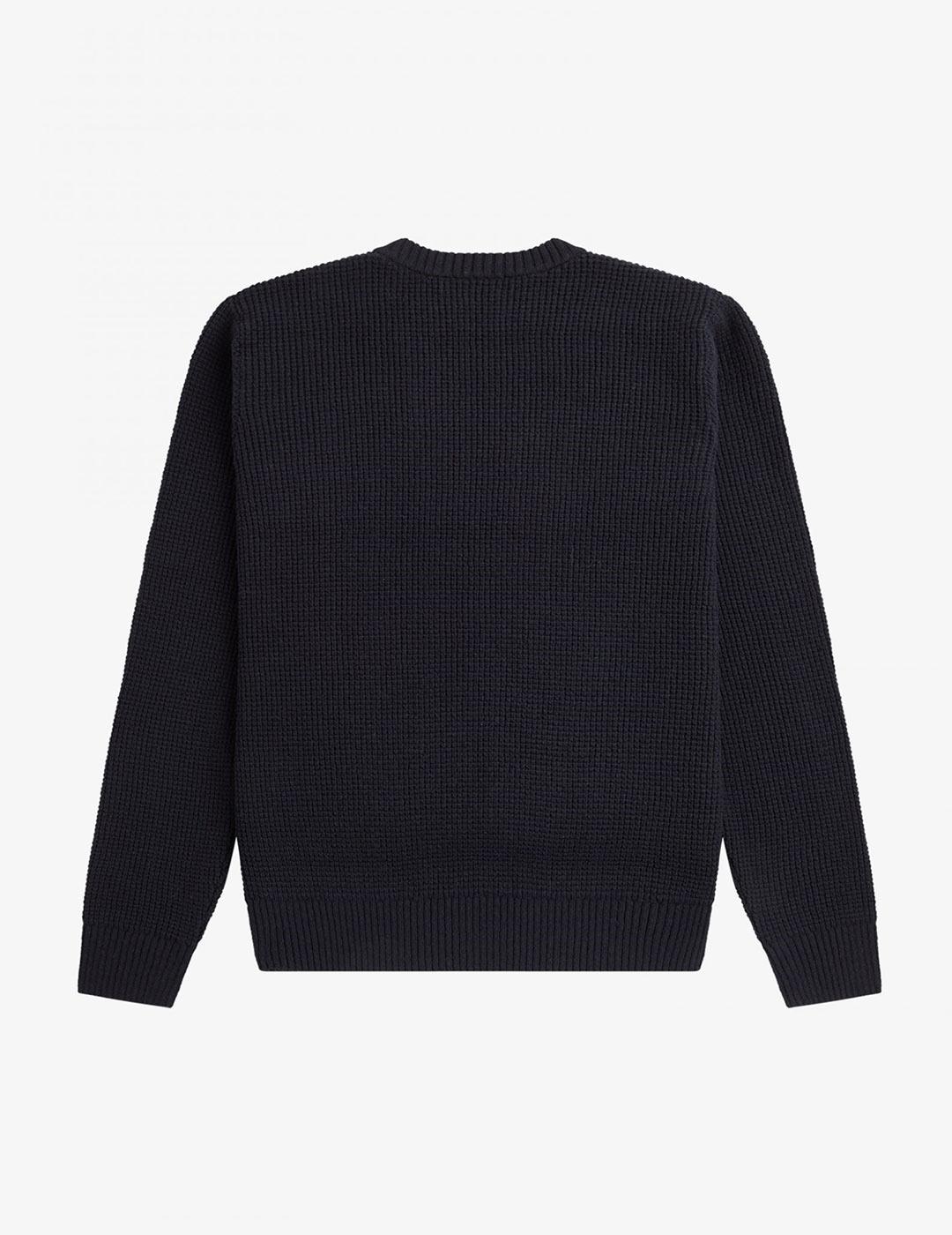 Jersey Fred Perry de Lana de Borrego con Textura