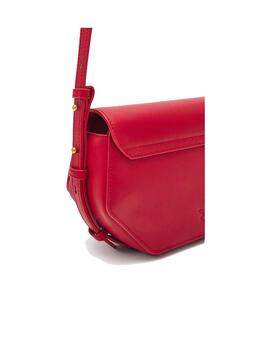 Bolso Pinko Love Click Exagon Mini Rojo