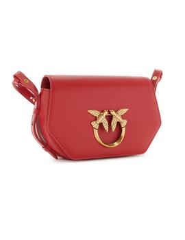 Bolso Pinko Love Click Exagon Mini Rojo