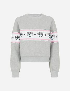 Sudadera Chiara Ferragni Maxilogomanía Gris