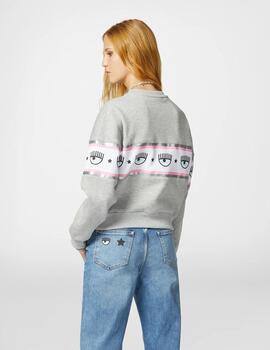 Sudadera Chiara Ferragni Maxilogomanía Gris